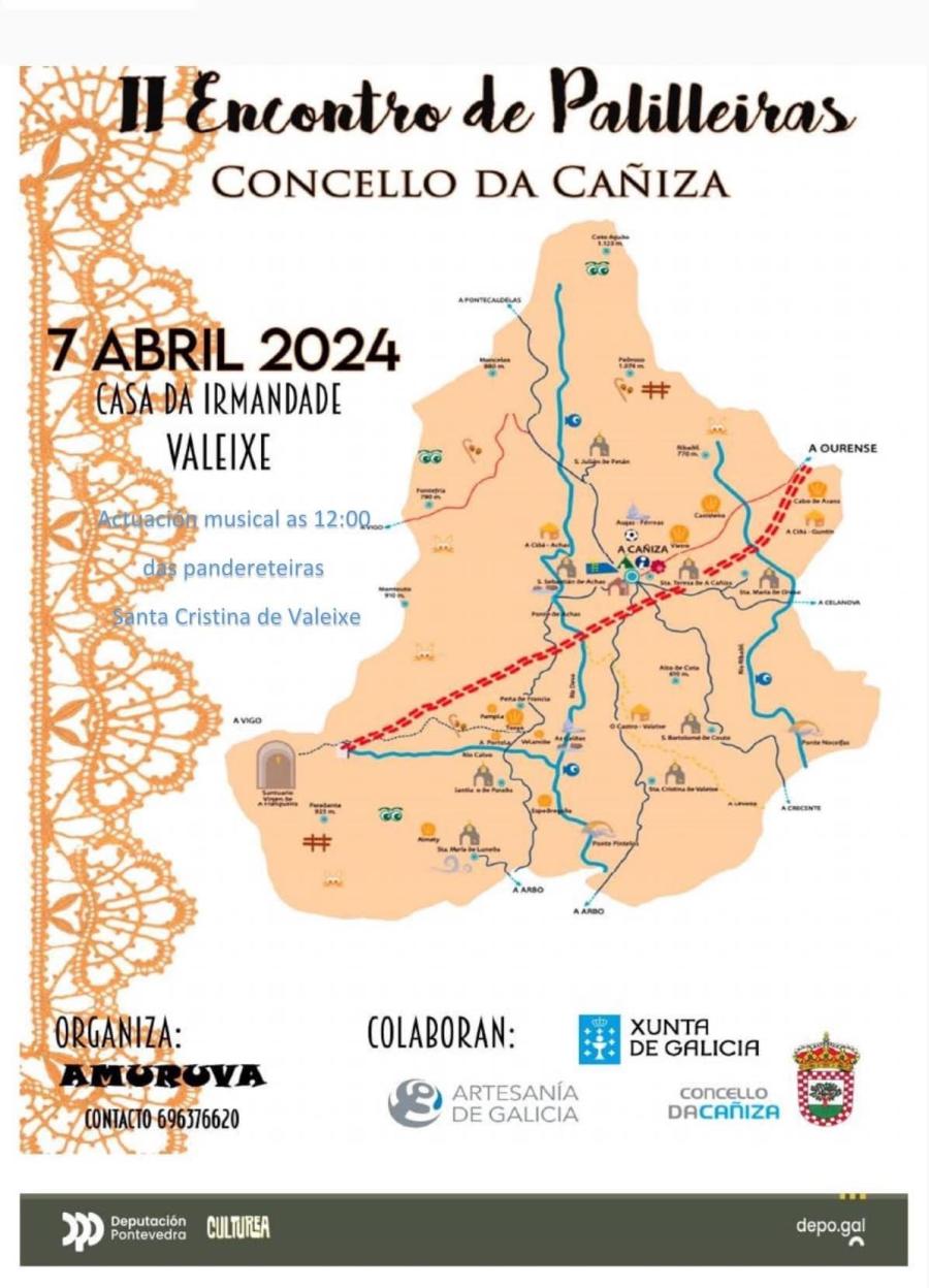 II Encontro de Palilleiras Concello da Cañiza, organizado pola Asociación AMURUVA de Valeixe