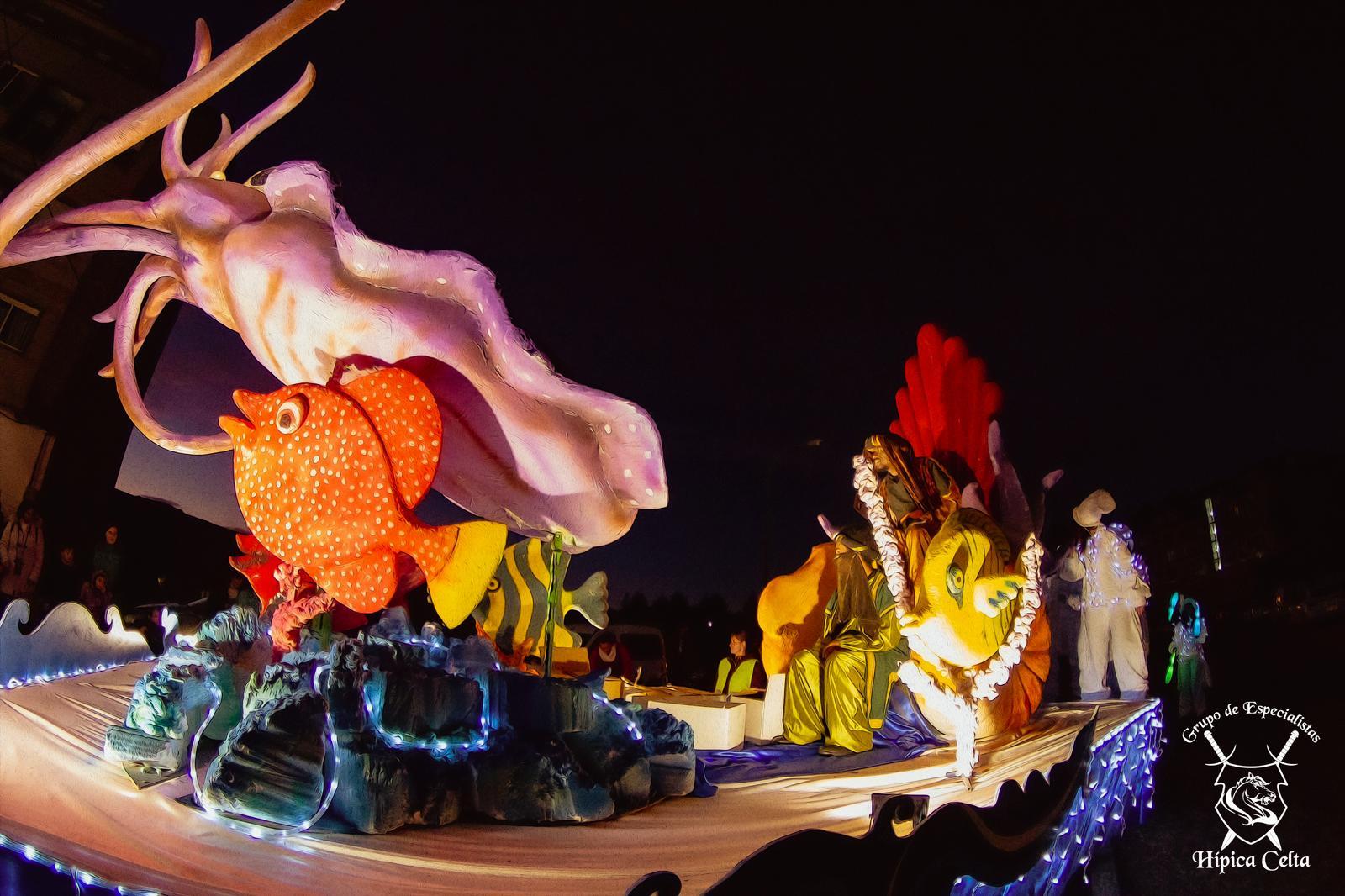 Cabalgata de Reis 2023. Imaxes do desfile polas rúas da Vila