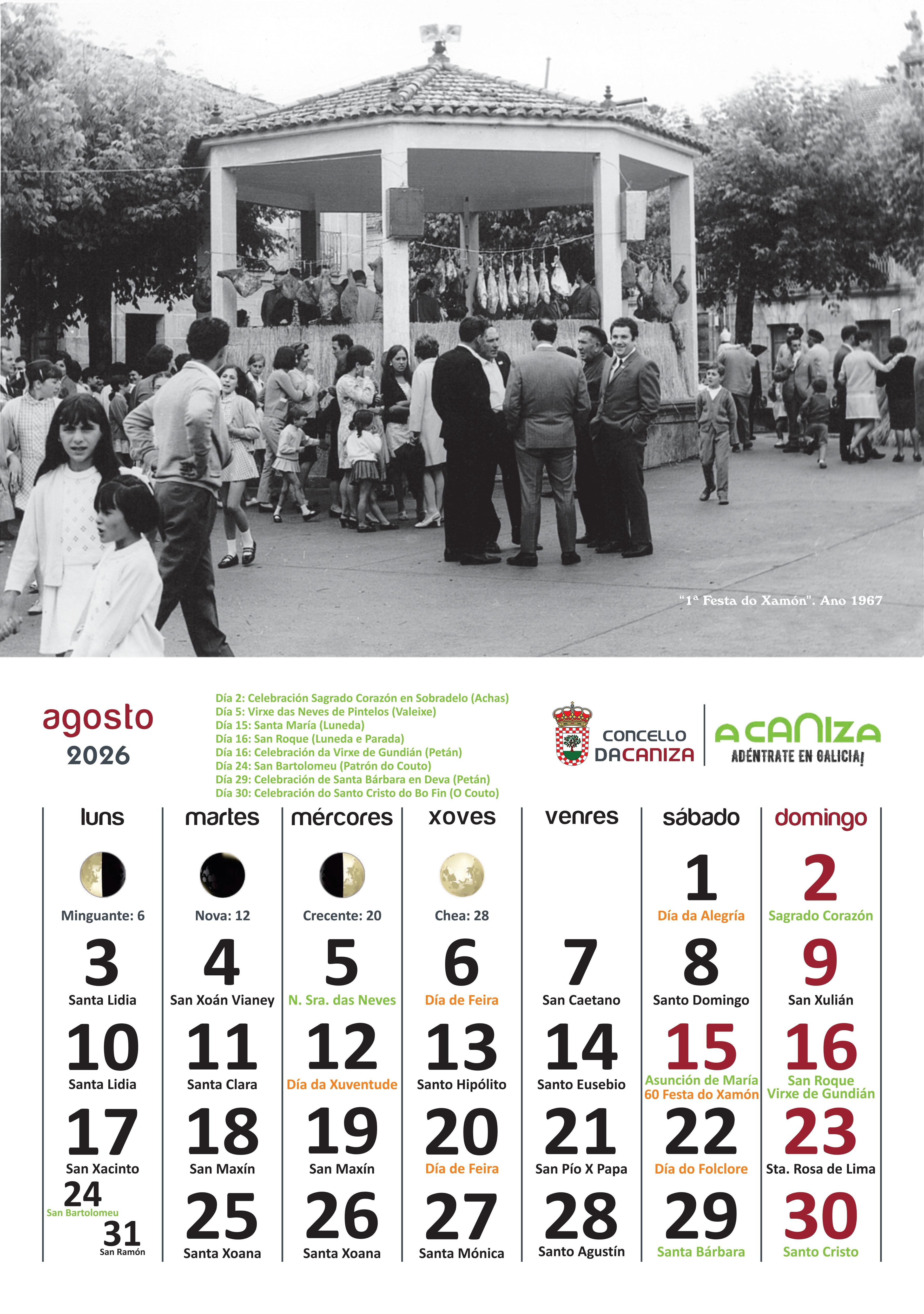 Presentamos o Calendario 2026 do Concello da Cañiza