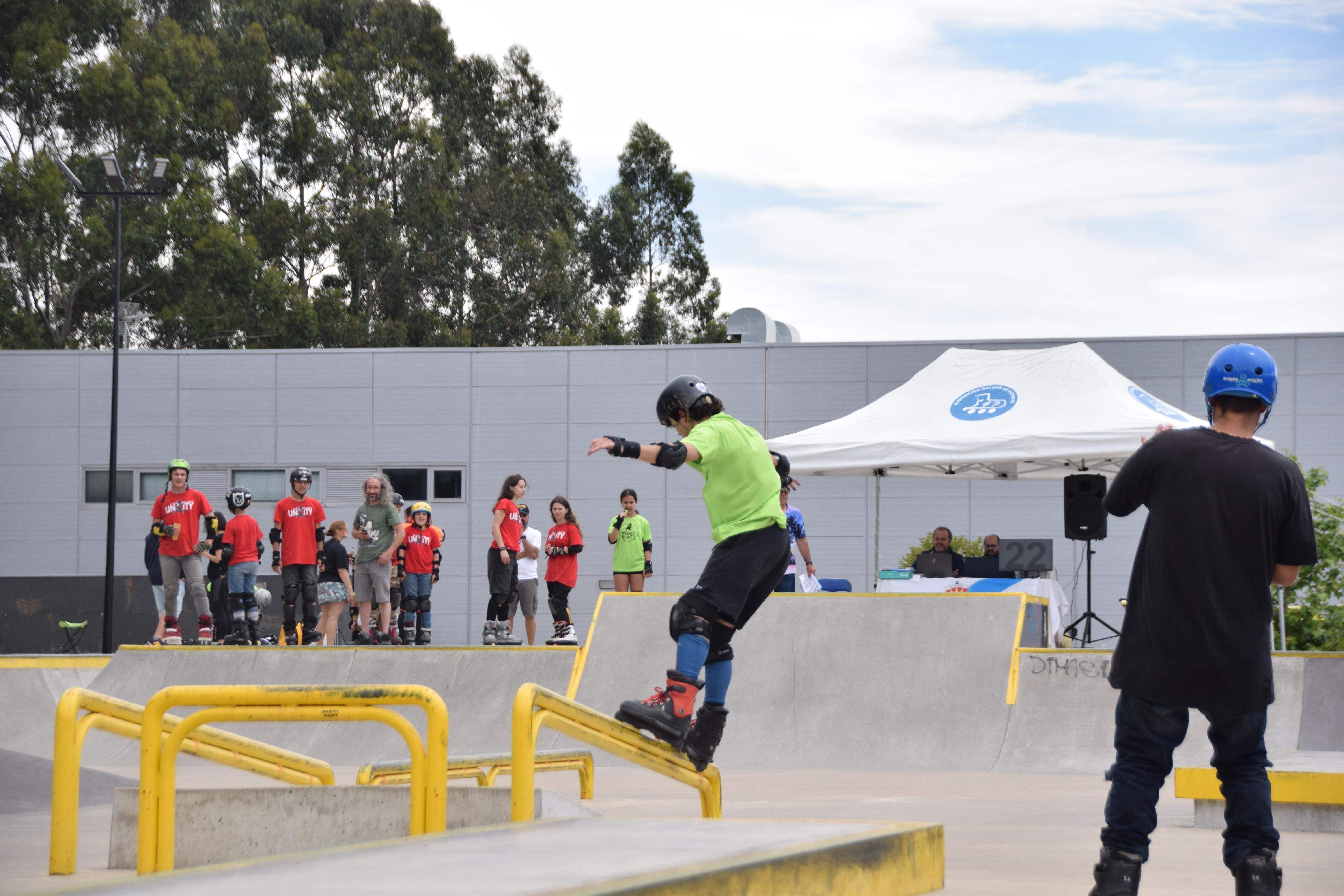 O Skatepark da Cañiza acolleu esta fin de semana a II edición do Campionato Galego de Roller Freestyle Street 2025