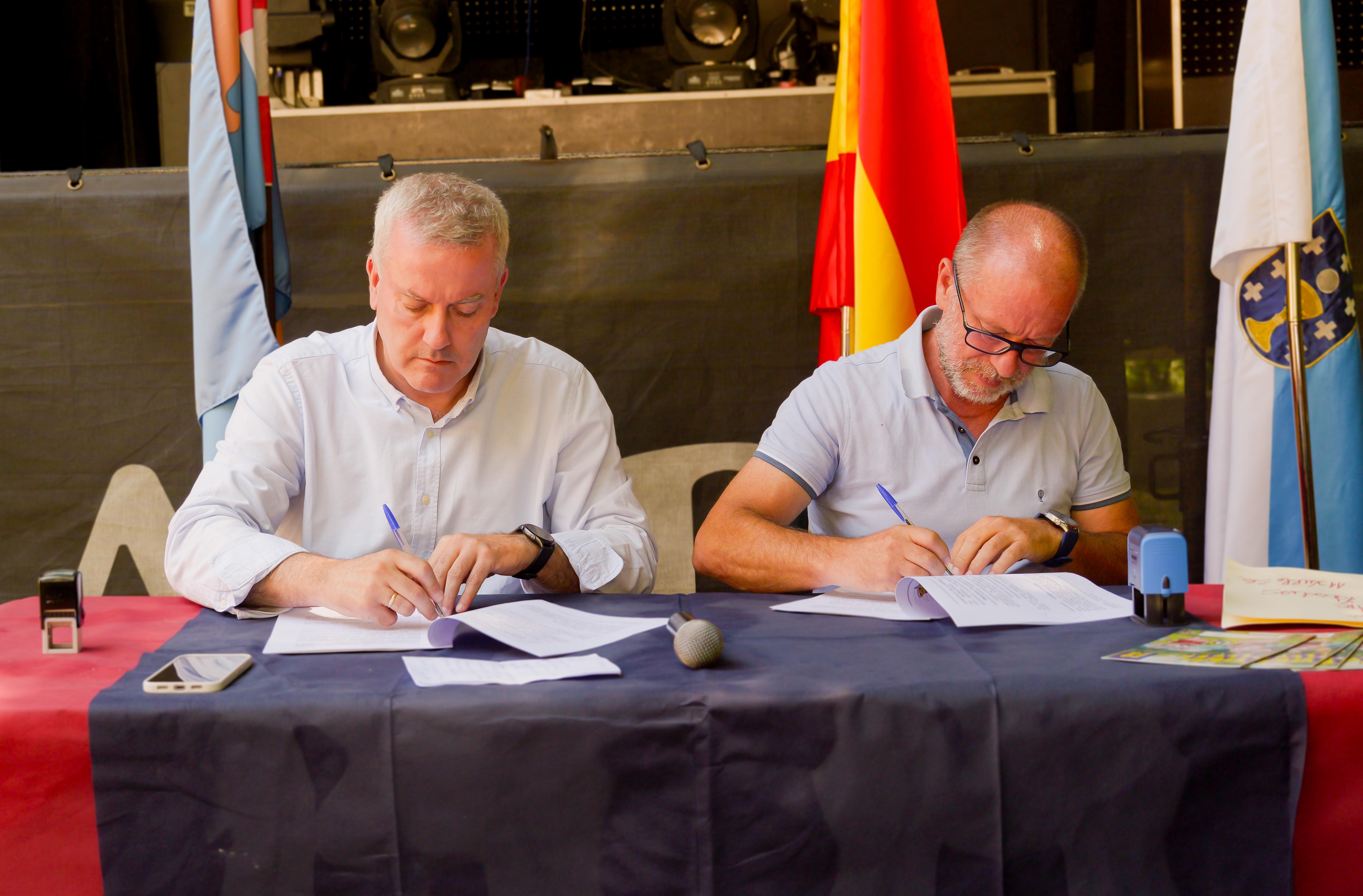 Os Concellos da Caniza e Melón renovan o convenio de colaboración para impulsar o sendeiro histórico «Entre Abadías»