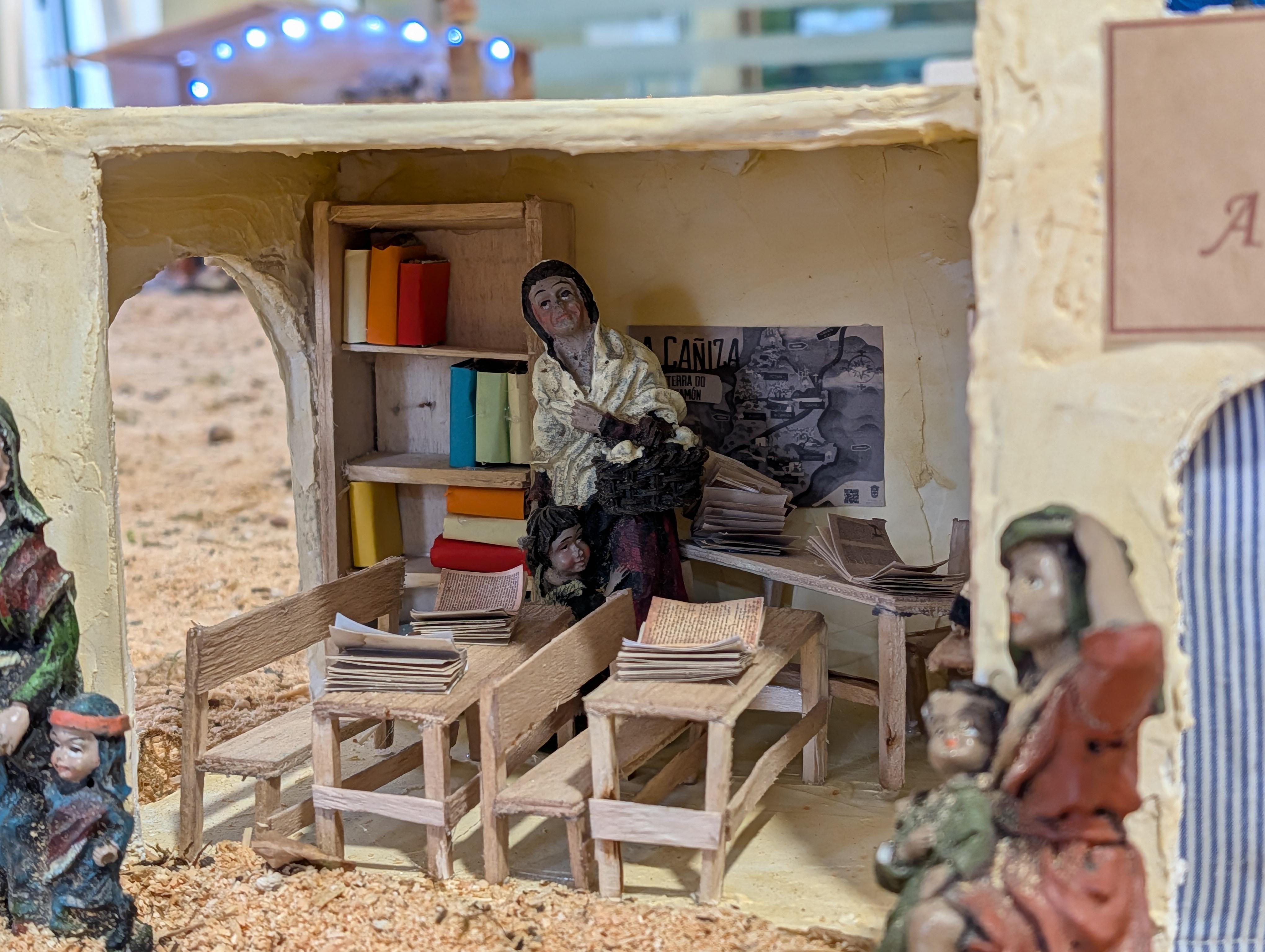 O Alcalde Luis Piña e Marta Mariño presentaron esta fin de semana o Belén de Nadal da Cañiza