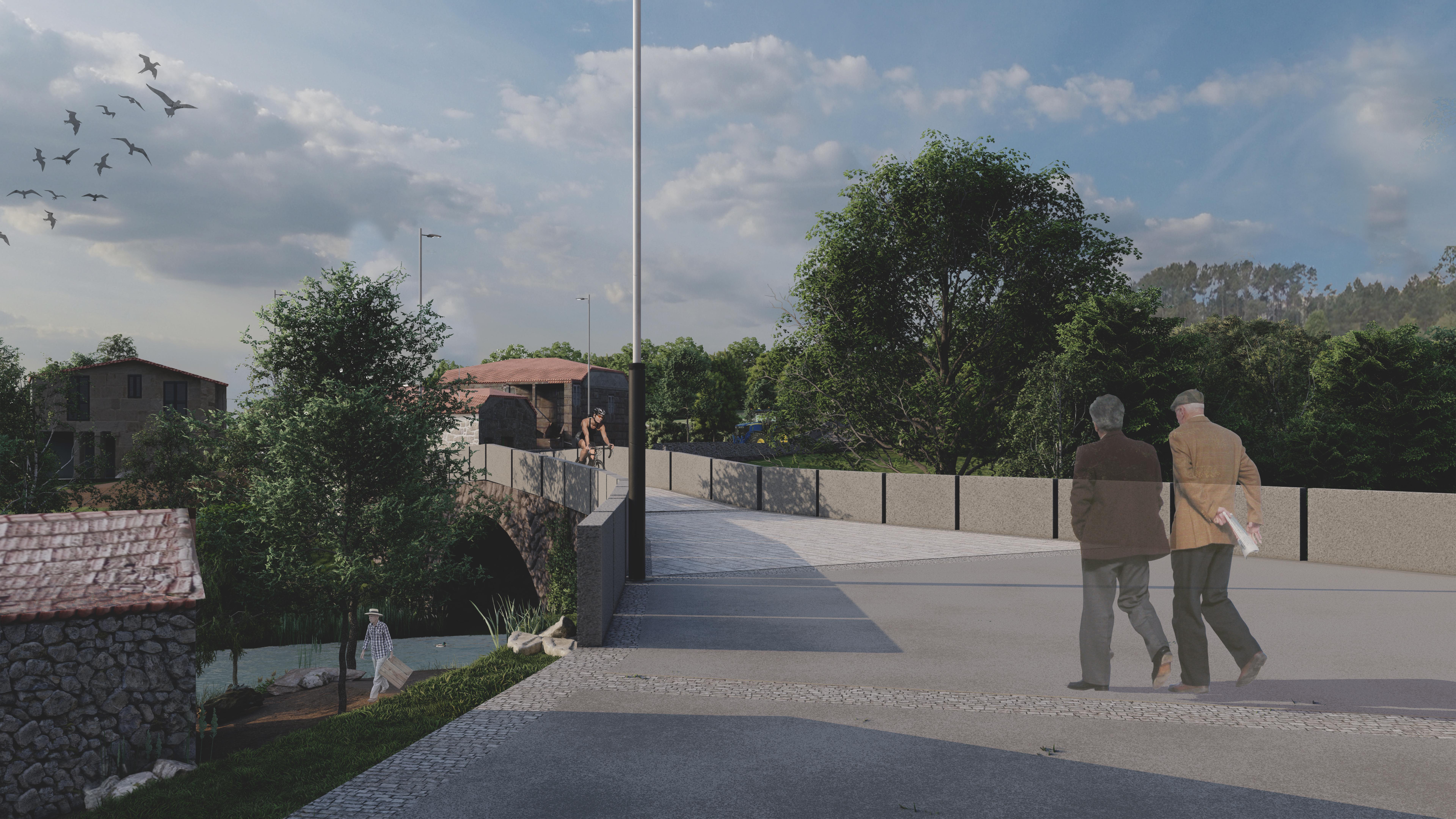 Esta tarde nos reunimos cos veciños de Achas para presentarlle o proxecto de rehabilitación da Ponte de Achas e a súa contorna