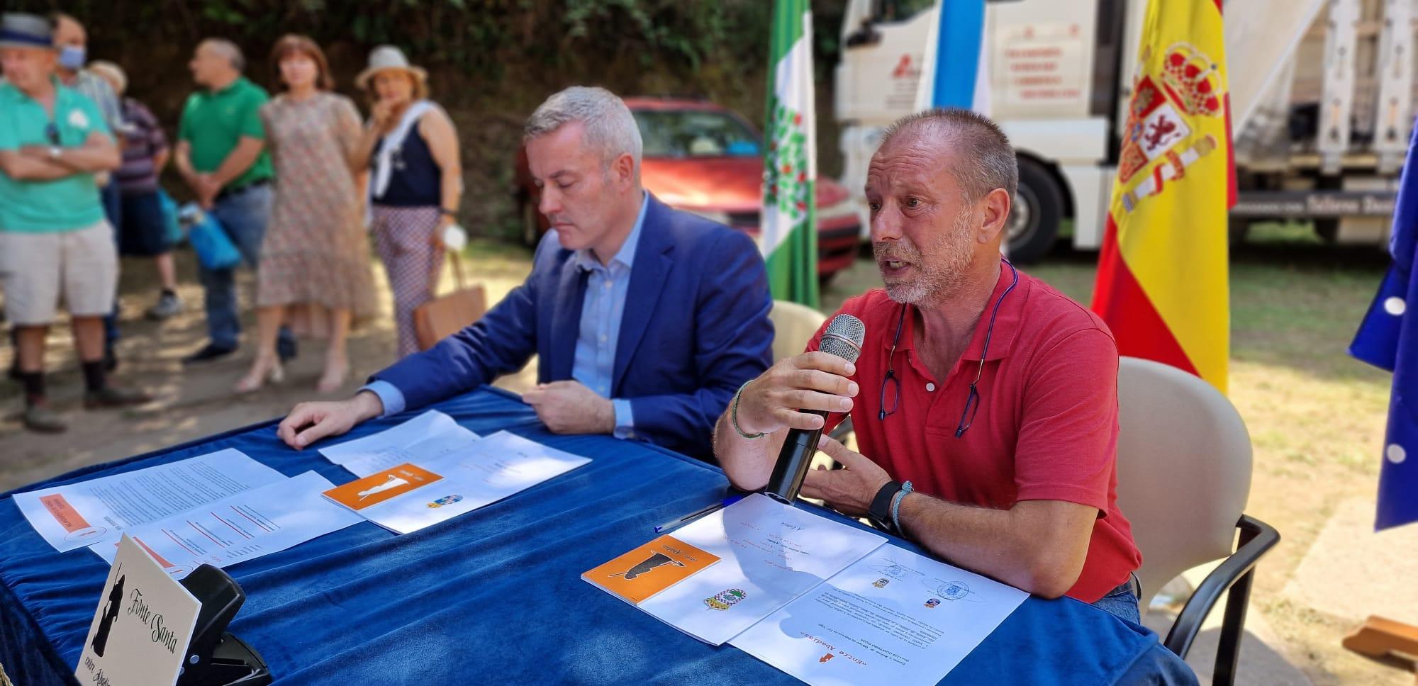 Sinatura do Convenio Intermunicipal entre o Concello de Melón e da Cañiza para relanzar o camiño medieval Entre Abadias