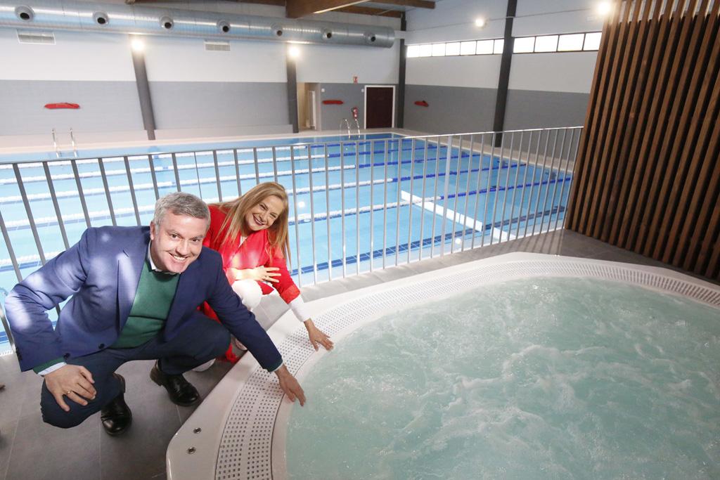 Este luns inauguramos as obras de rehabilitacion enerxética da piscina climatizada da Cañiza, que abrirá nos vindeiros días