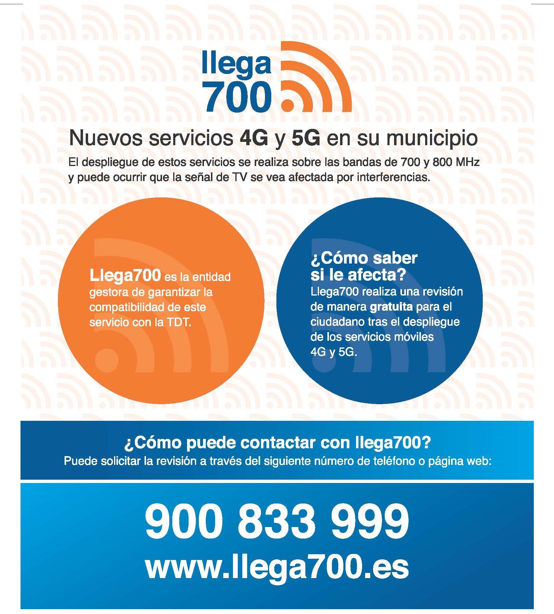 En los próximos días las operadoras móviles comenzarán a desplegar en A Cañiza servicios móviles de nueva generación, 4G y 5G, que podrían afectar a las TDT . En ese caso se habilita el número 900 833 999 para informar sobre la incidencia.