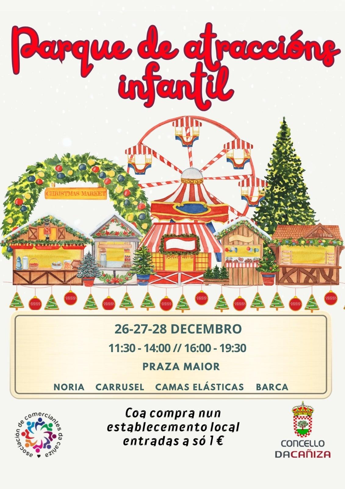 Presentamos a actividade navideña “parque de atraccións infantil”