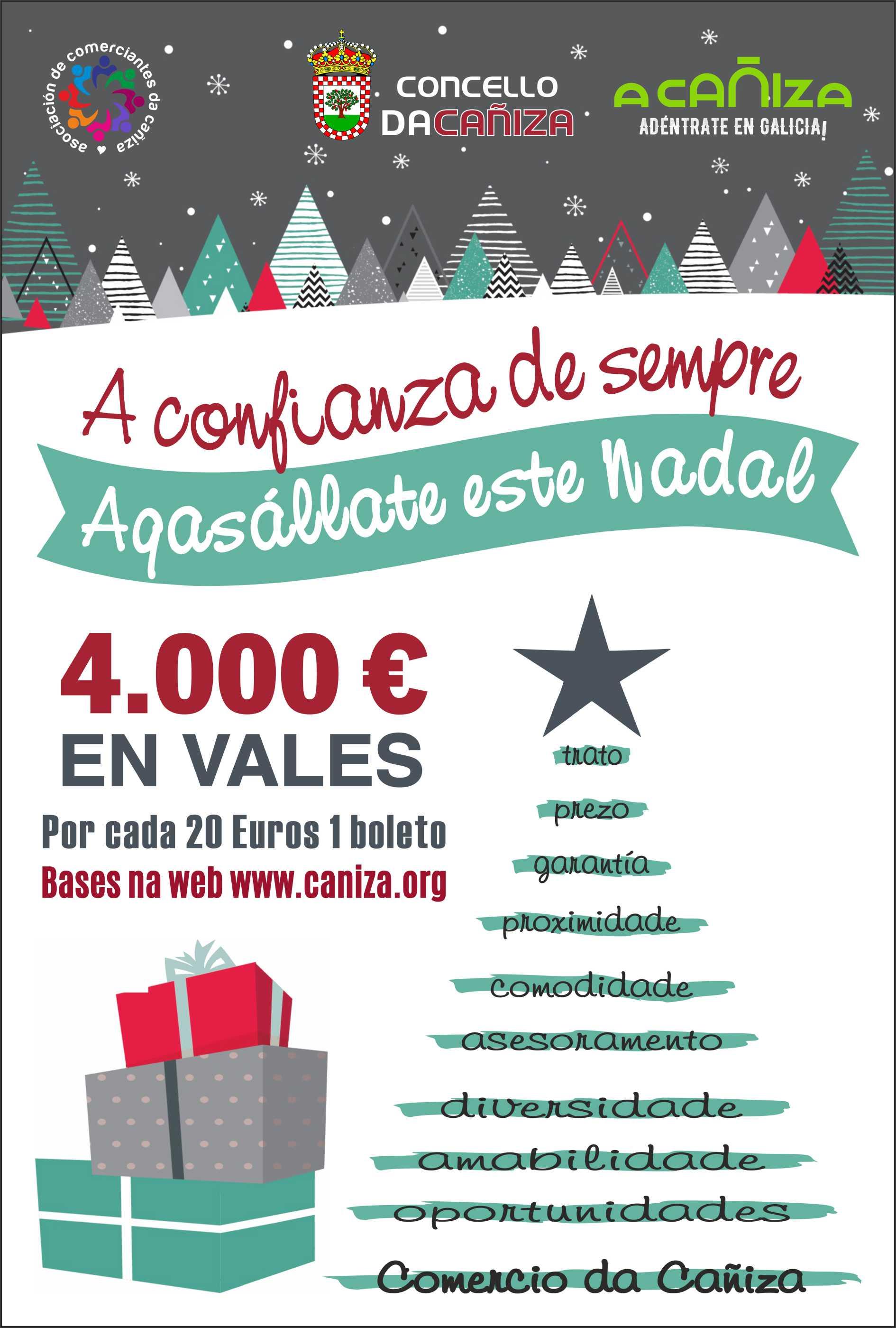 Cartel da Campaña de Nadal de apoio ao comercio Local 2022