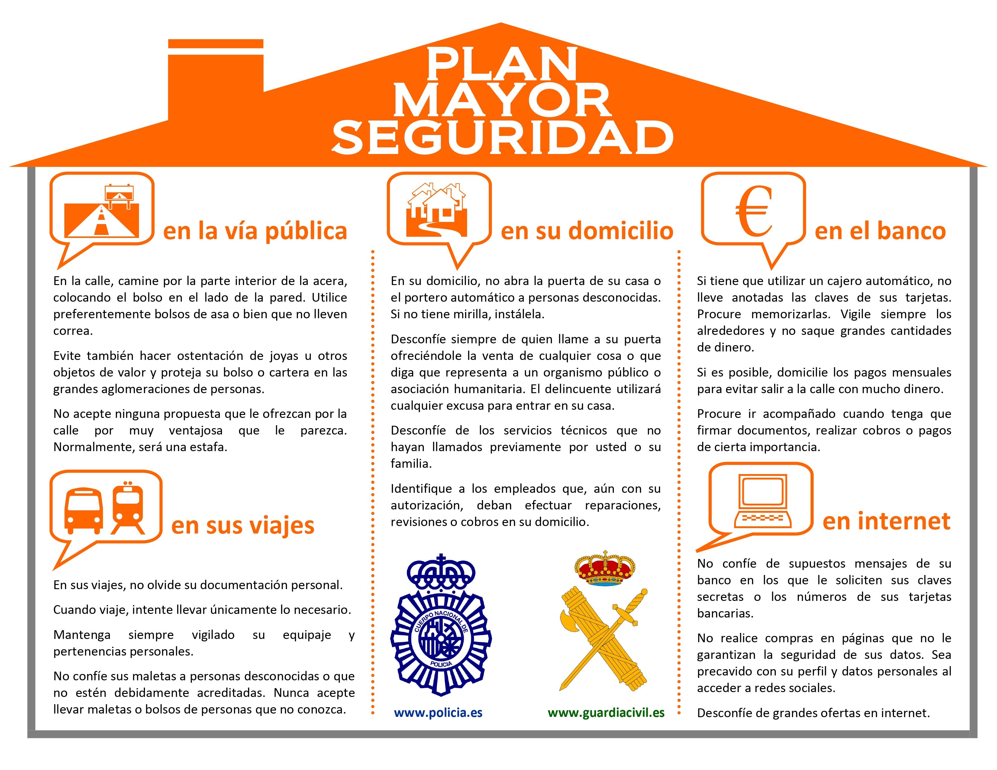 Difundimos a información facilitada pola Secretaría de Estado de Seguridade sobre o “PLAN MAYOR SEGURIDADE”