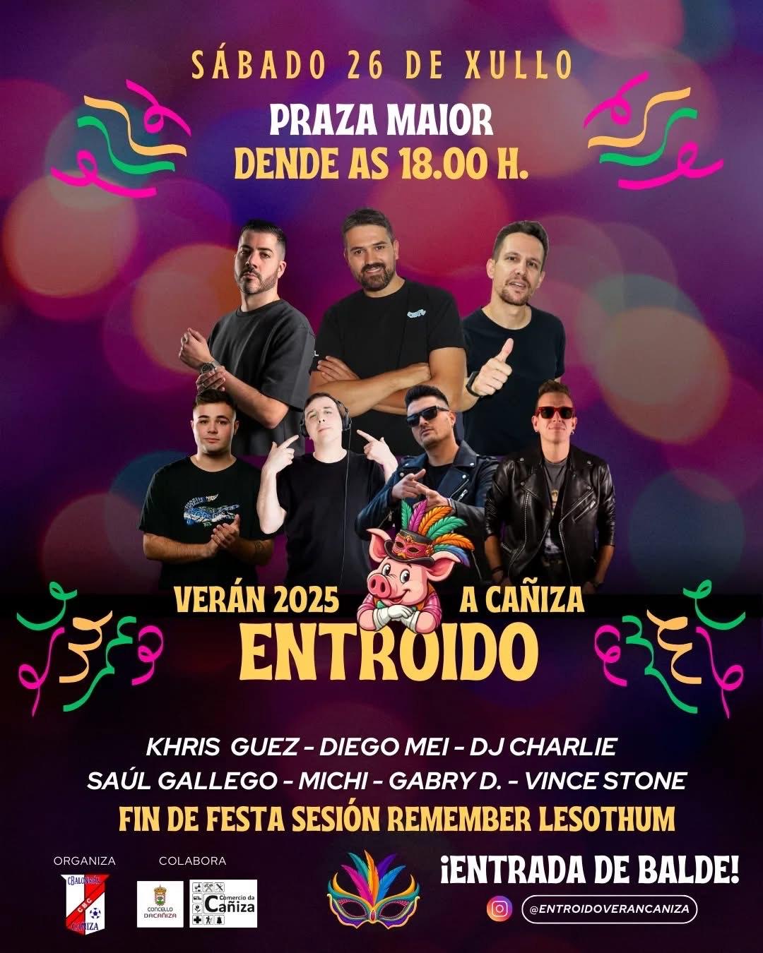 IV Edición do «Entroido de Verán», organizado polo Club Balonmán Cañiza. 26 de xullo de 2025