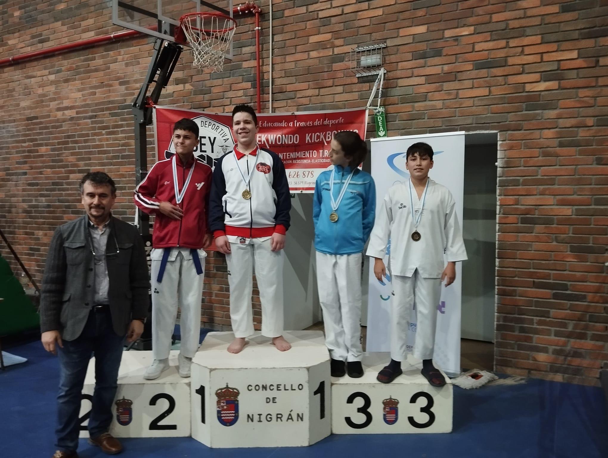 Os alumnos de Taekwondo da Cañiza volven a conseguir novos triunfos na Copa Xunta de Técnica 2024 celebrada en Nigrán