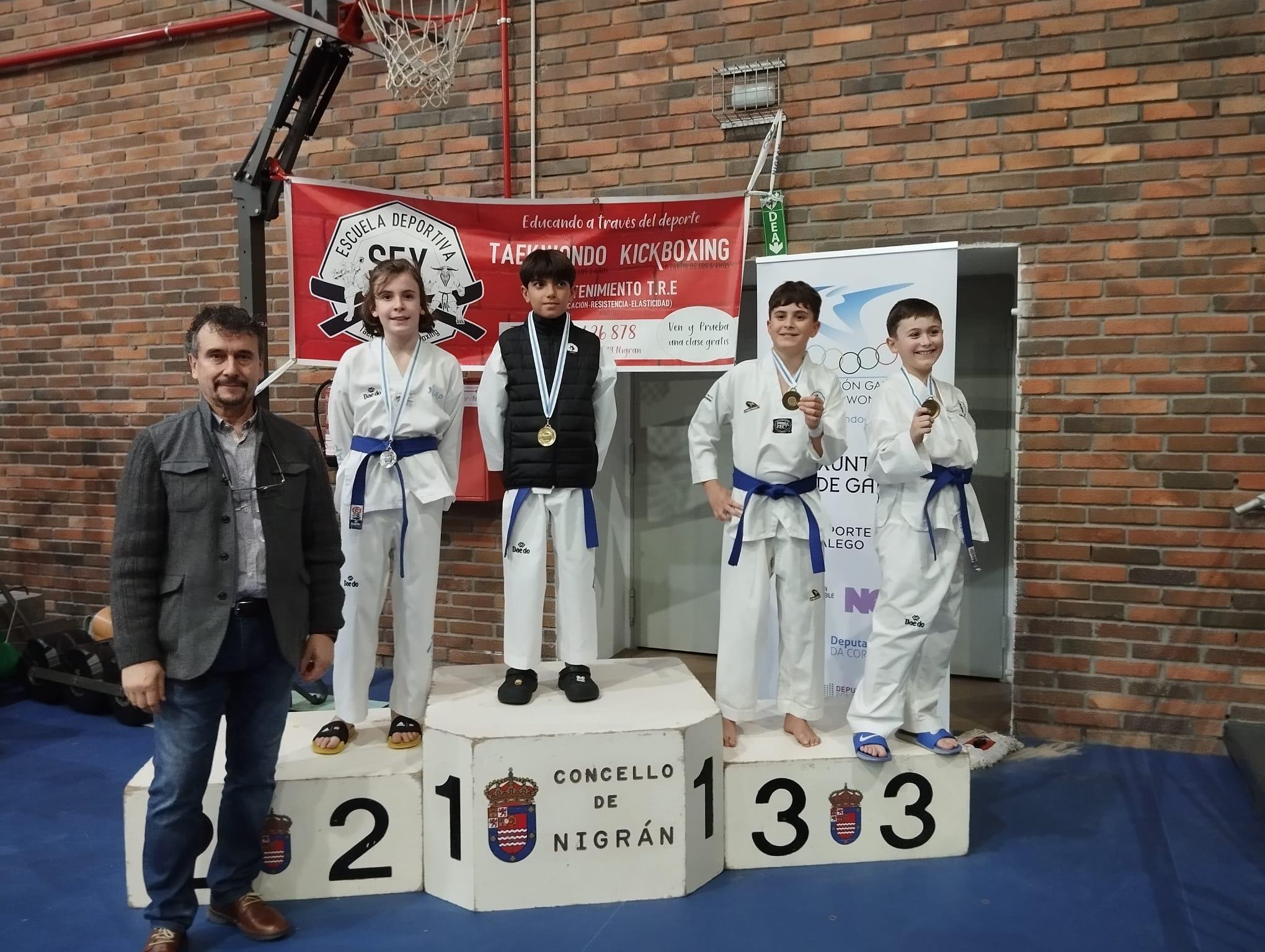 Os alumnos de Taekwondo da Cañiza volven a conseguir novos triunfos na Copa Xunta de Técnica 2024 celebrada en Nigrán