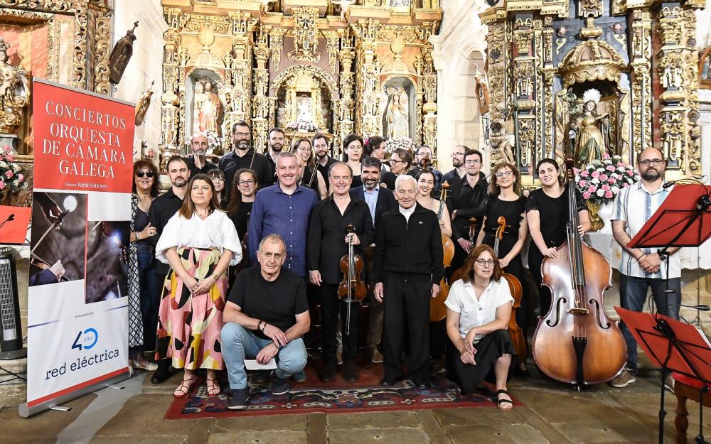 Éxito rotundo en Valeixe co concerto de música clásica celebrado o 21 de xuño a cargo da Orquestra de Cámara Galega, no marco do 40 Aniversario de REDEIA