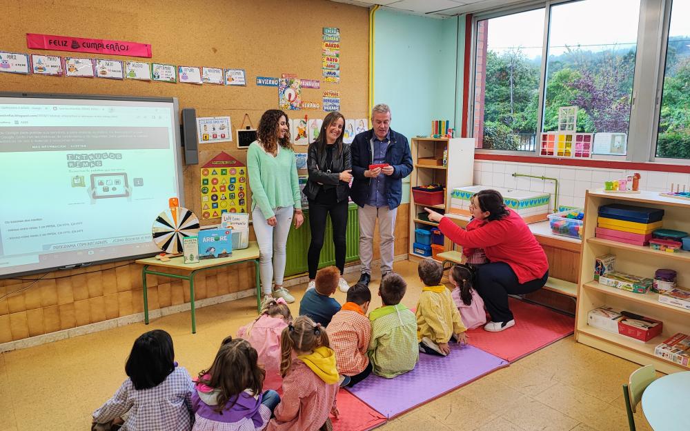 Visita do Alcalde ao CEIP de Valeixe con motivo do inicio do curso escolar 2022-2023