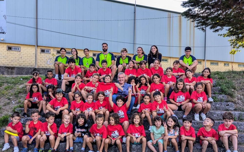 Visitamos aos nen@s do campamento de balonmán