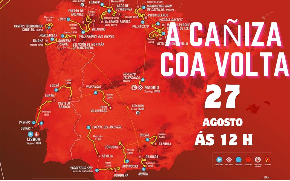 Vuelta ciclista a ESPAÑA. Festa na Praza Maior