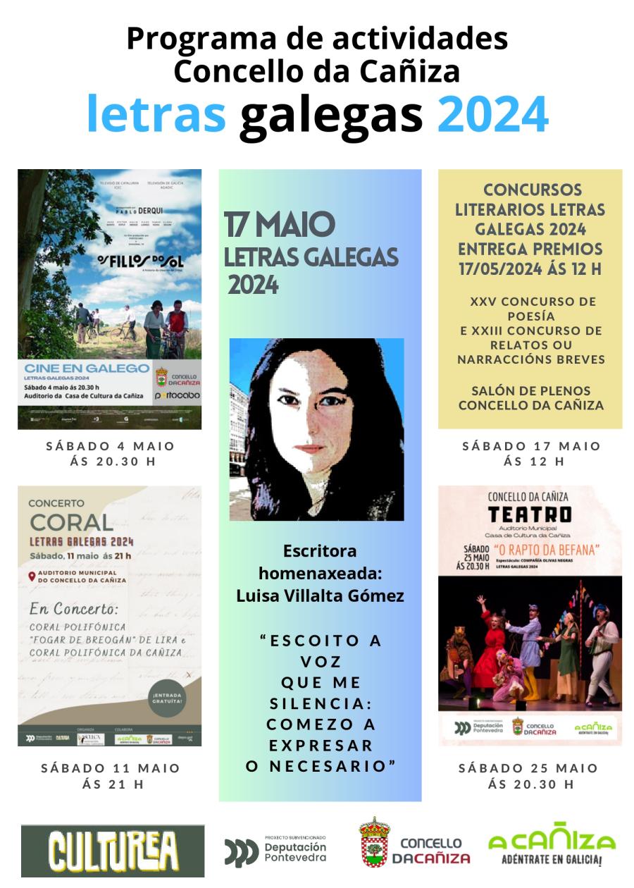 LETRAS GALLEGAS 2024,  dedicado este año a «Luisa Villalta Gómez»