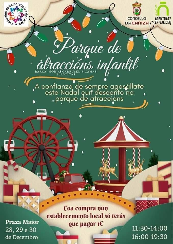 Parque de atraccións infantil do Nadal 2022 do Concello da Cañiza