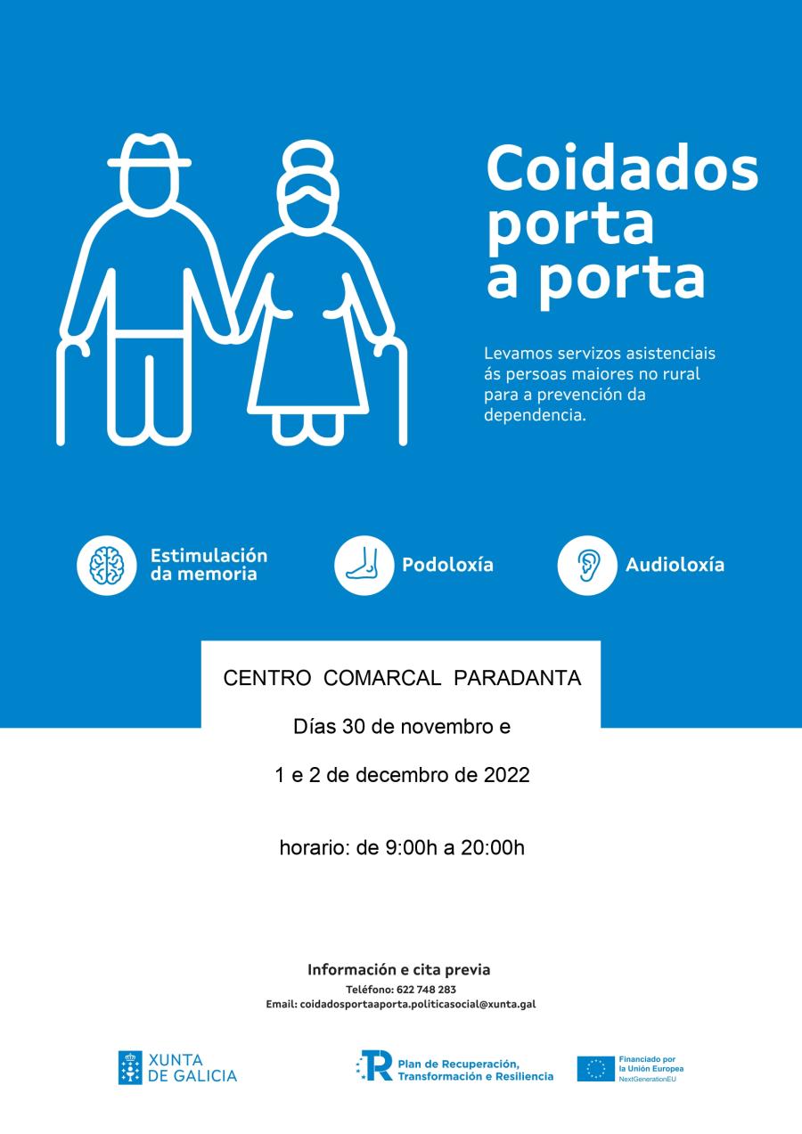 Nova visita do servizo asistencial «coidados porta a porta» os días 30 de novembro e 1 e 2 de decembro de 2022