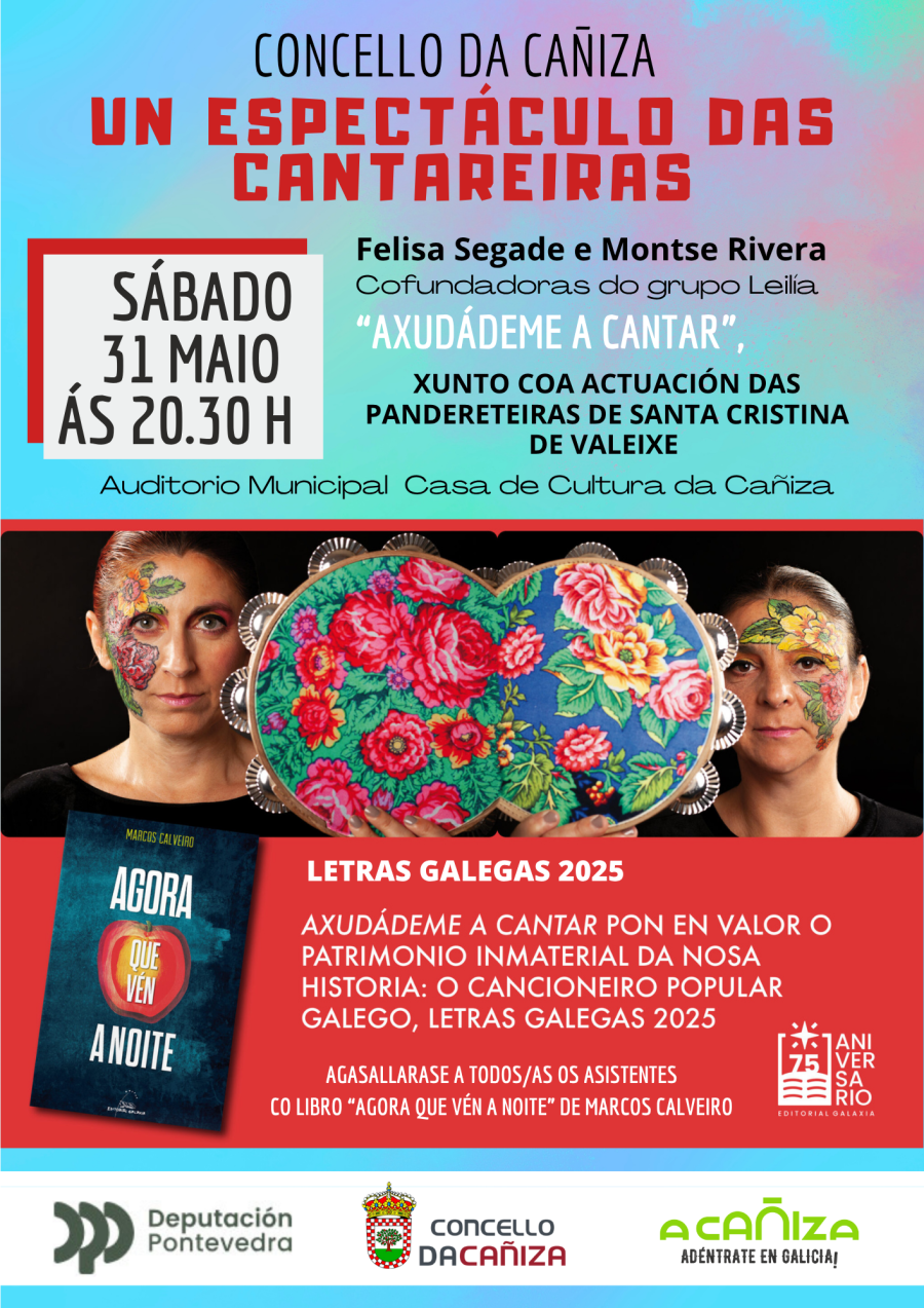 Concerto «Cantareiras Letras Galegas 2025» e espectáculo «Axudádeme a Cantar» con  Felisa Segade e Montse Rivera