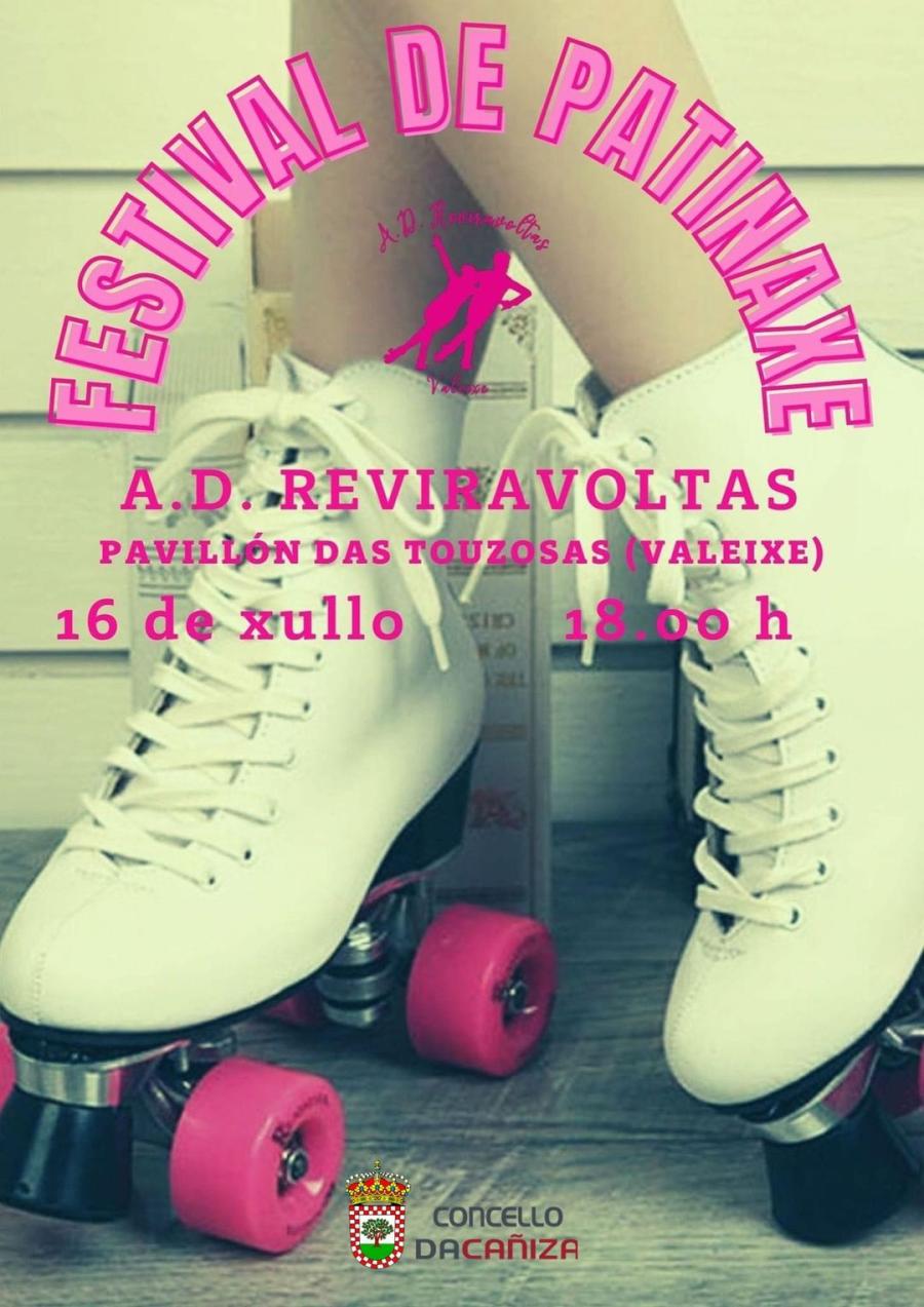 Exhibicion de patinaxe sobre rodas a cargo da A.D. Reviravoltas de Valeixe o 16 de xullo de 2022 a partires das 6 da tarde